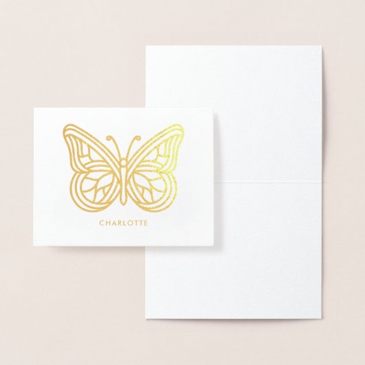 美しい幾何学的な蝶 箔カード (ディスプレー)