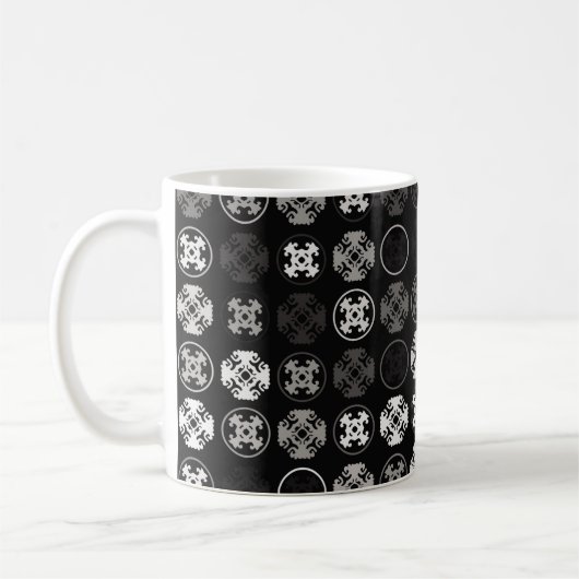 美しい幾何学的パターンデザイン抽象芸術，アート，  コーヒーマグカップ (左)