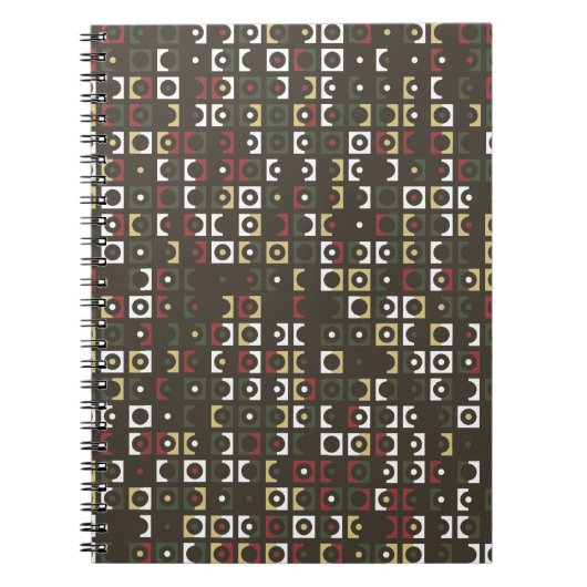 美しい幾何学的パターンデザイン抽象芸術，アート， ノートブック (正面)
