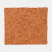 美しい幾何学的パターンデザイン抽象芸術，アート，  フリースブランケット (正面(横))