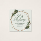 美しい幾何学的フローラ結婚ギフトの登録証 (正面)