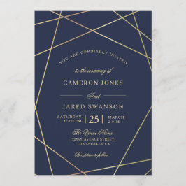 美しい幾何学的結婚式招待状 招待状