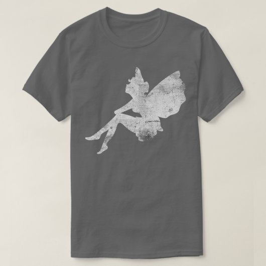 美しい座るフェアリーおもしろいフェアリーコアグランジAes Tシャツ (デザイン正面)