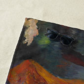 美しい庭で休むジャンヌ地中海のン ビーチタオル (インサイチュ)