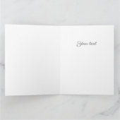 美しい庭のピンクのマロウローズの花 カード (内部)