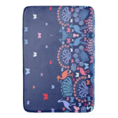 美しい庭の境界蝶鳥花 バスマット (正面縦)