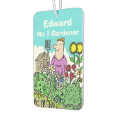 美しい庭の庭師の漫画 カーエアーフレッシュナー (左)