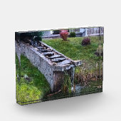 美しい庭の滝 - ルーマニアの野生 フォトブロック (左)