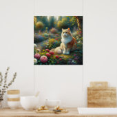 美しい庭の猫 ポスター (キッチン)