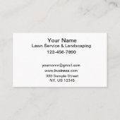 美しい庭の芝生の気にビジネスカード 名刺 (裏面)