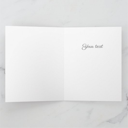 美しい庭園のピンクのマロウローズの花 カード (内部)