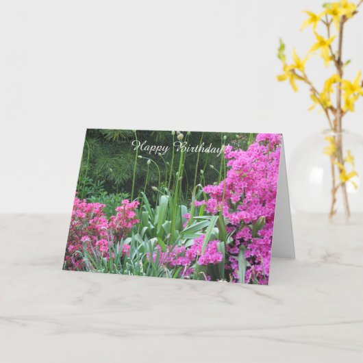 美しい庭園 カード (黄色い花)