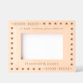 美しい引用文カスタムカップル写真名愛 レーザー彫刻フレーム (正面)