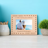 美しい引用文カスタムカップル写真名愛 レーザー彫刻フレーム