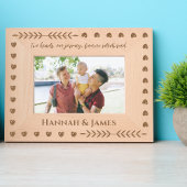 美しい引用文カスタムカップル写真名愛 レーザー彫刻フレーム