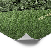 美しい引用文彫刻バラ 感動的 ポスター (角)