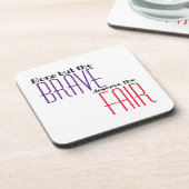 美しい引用文紫 コースター (左側)