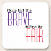 美しい引用文紫 コースター (正面)