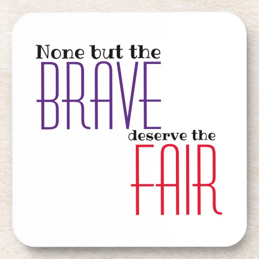 美しい引用文紫 コースター (正面)