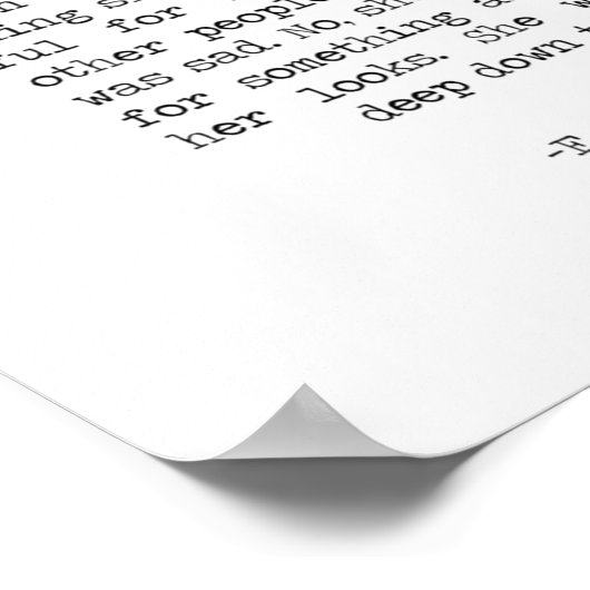 美しい引用文Fスコットフィッツジェラルド ポスター (角)