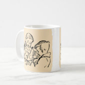 美しい弟/姉妹スケッチコーヒーマグ コーヒーマグカップ (正面左)