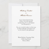 美しい彫刻された木製のドア結婚式招待状 招待状 (裏面)