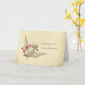 美しい彼女にバレンタインデーの幸せを カード (黄色い花)