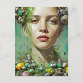 美しい復活祭の女神 ポストカード