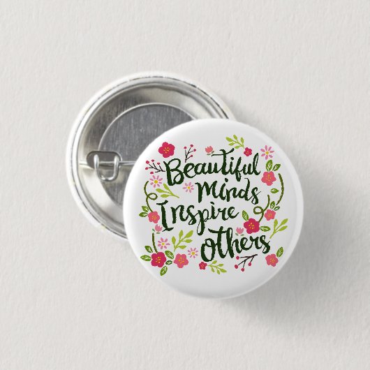 美しい心は他を引用文Pinボタンインスパイア 缶バッジ (正面&裏面)