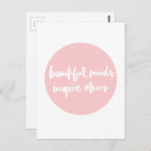 美しい心インスパイアの人々の感動的引用文 ポストカード (正面/裏面)