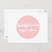 美しい心インスパイアの人々の感動的引用文 ポストカード (正面/裏面)