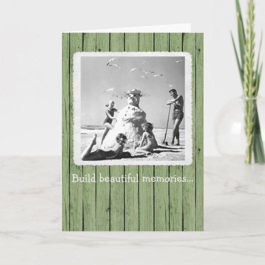 美しい思い出を作るクリスマスホリデーカード サンキューカード (正面)