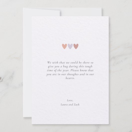 美しい思い出悔やみや弔慰記念日 カード (裏面)