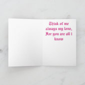 美しい恋人たちのヴィンテージグリーティングカード カード (内部)