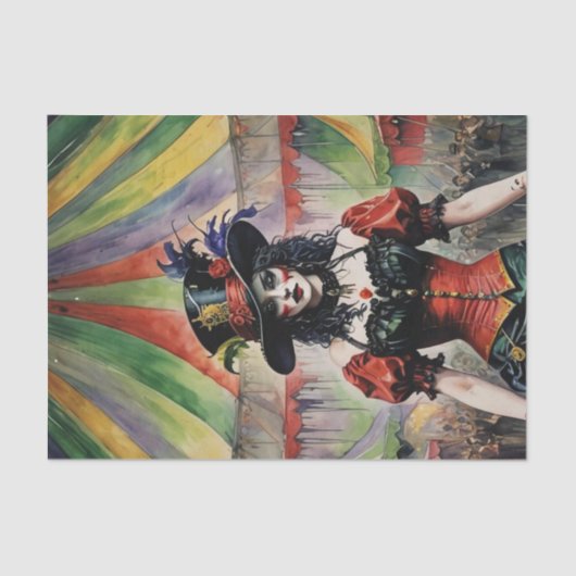 美しい悪魔リングや輪リーダー女性デコペ紙 薄葉紙 (正面)