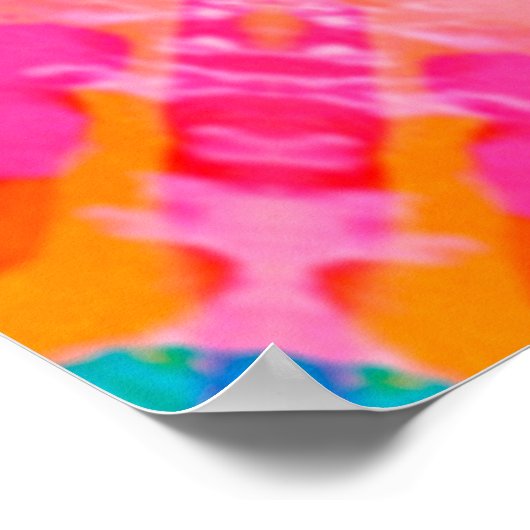 美しい情動絵を描的なイラストレーション抽象論 ポスター (角)