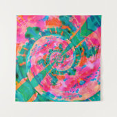 美しい情緒的絵を描なイラストレーションの抽象概念 タペストリー (正面(横))