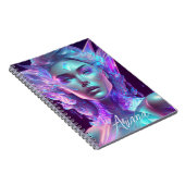 美しい愛かわいらしアート氷のガラス女性 ノートブック (右側)