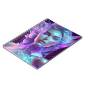 美しい愛かわいらしアート氷のガラス女性 ノートブック (左側)