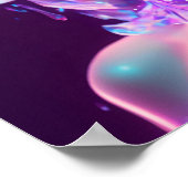 美しい愛かわいらしアート氷のガラス女性 ポスター (角)