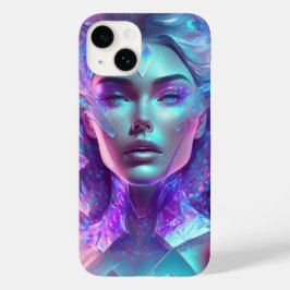 美しい愛かわいらしアート氷のガラス女性 Case-Mate iPhone 14ケース