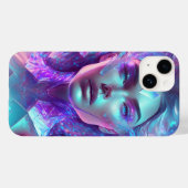 美しい愛かわいらしアート氷のガラス女性 Case-Mate iPhoneケース (裏面 (横))