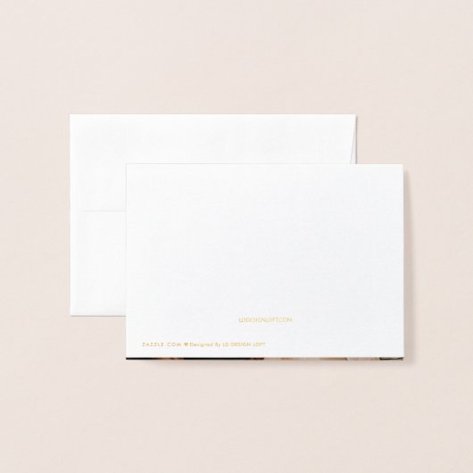 美しい愛と感謝してい結婚の写真ありがとう 箔カード (裏面封筒付き)