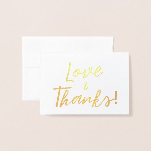 美しい愛と感謝してい結婚の写真ありがとう 箔カード (封筒付き正面)