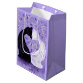 美しい愛の抱き枕 – カスタマイズ可能 ミディアムペーパーバッグ (裏面アングル)