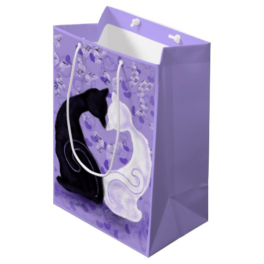 美しい愛の抱き枕 – カスタマイズ可能 ミディアムペーパーバッグ (正面アングル)