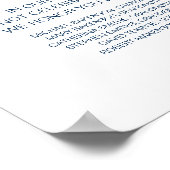 美しい愛の記憶 ネイビーブルー追悼 ポスター (角)