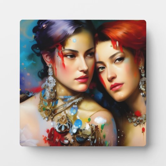 美しい愛カラフル者絵画たち フォトプラーク (正面)