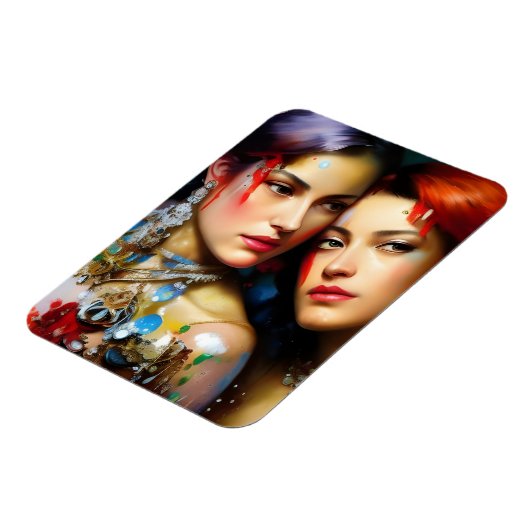 美しい愛カラフル者絵画たち マグネット (左側)