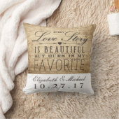 美しい愛結婚物語のアニバーサリーピロー クッション (ブランケット)